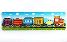 Рамка-вкладыш Нескучные игры Паровозик с вагончиками (7969), 6 дет.