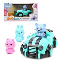 Набор Веселая компания, машинка, 3 фигурки, свет, звук, эл.пит. АА*2 не вх.в комплект
