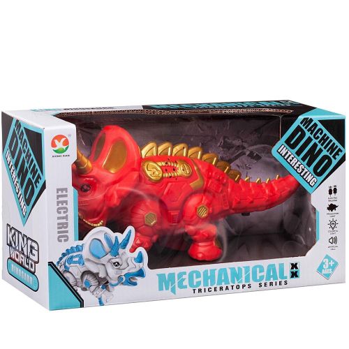 динозавр-робот junfa трицераптос электромеханический, свет, звук, красный фото 5 Динозавр-робот Junfa Трицераптос электромеханический, свет, звук, красный фото 5