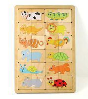 Игра развивающая деревянная Веселые половинки