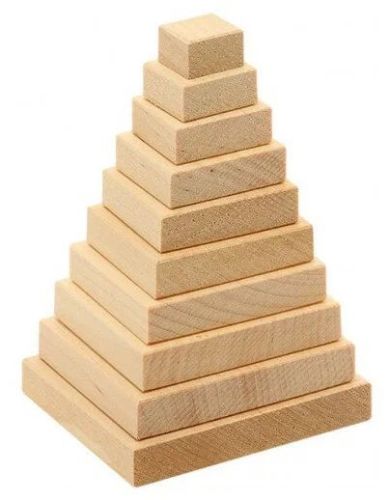 Детская деревянная пирамида Pelsi Квадрат 10 см И606 фото 4