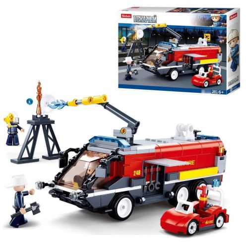 конструктор sluban серия пожарный пожарная машина 381 деталь Конструктор Sluban серия Пожарный Пожарная машина 381 деталь