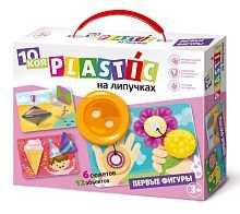 Пазл-пластик на липучках Первые фигуры