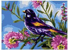 Алмазная мозаика 30х40 см Птица весной (полное заполнение)