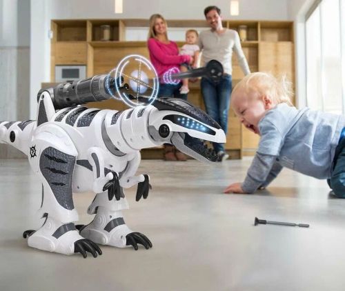 Робот на радиоуправлении Junfa Пультовод Динозавр Тирекс русский язык фото 17