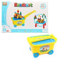 Тележка с конструктором Наша Игрушка 68 деталей