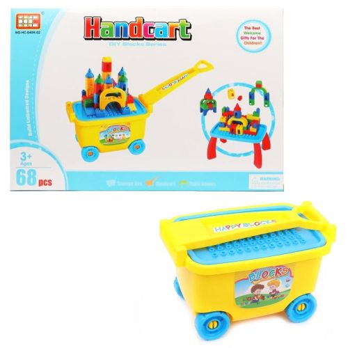 Тележка с конструктором Наша Игрушка 68 деталей