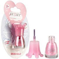 Лак для ногтей, смываемый водой, цвет розовый перламутр, с ароматом клубники