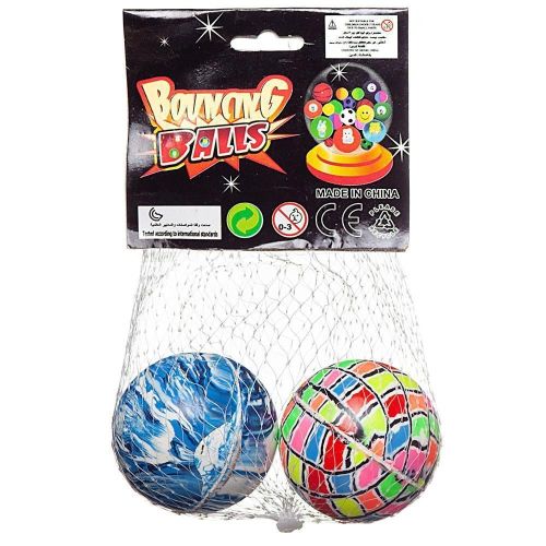 Мячик Junfa-попрыгунчик 4см "Разноцветный", набор 2шт, цвета в ассортименте фото 4