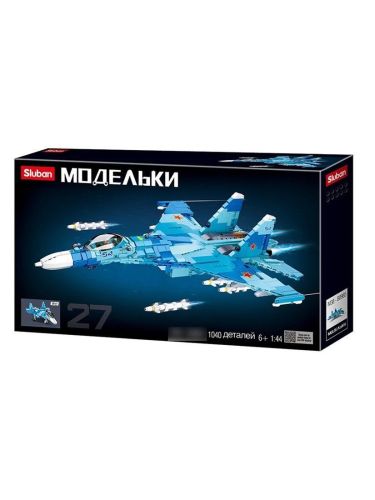 Конструктор серии Модельки Самолет, 1040 дет., коробка