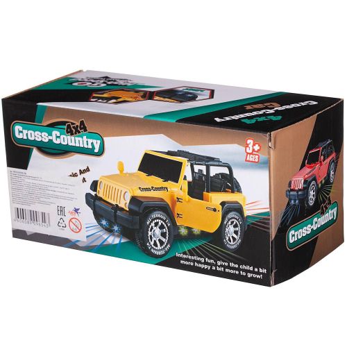 Машинка Junfa Джип желтый (движение+вращение) фото 4