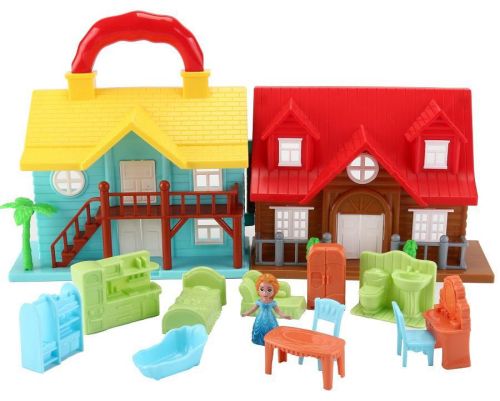 дом кукольный, с мебелью и человечками, складной фото 2 Дом кукольный, с мебелью и человечками, складной фото 2