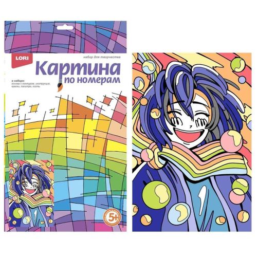 картина по номерам для малышей аниме цветное счастье Картина по номерам для малышей Аниме Цветное счастье