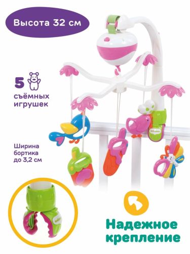 Музыкальный мобиль на кроватку для новорожденных Жирафики Забавы 634739 фото 2