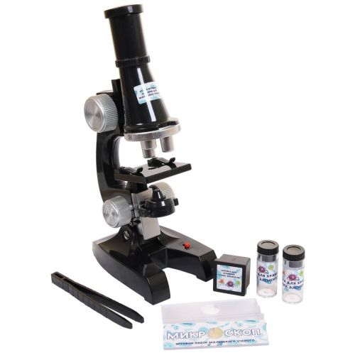 Микроскоп в наборе с аксессуарами, увеличение 100х, 200х, 450х, в коробке, 18х8,5х24см фото 5