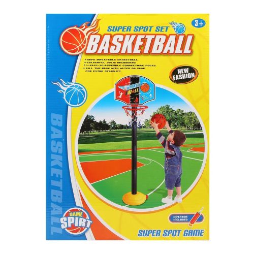 Набор напольный баскетбол, стойка высота 118 см, щит 34,5*25 см, мяч, насос, коробка фото 2