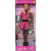 Кукла Defa Lucy "Блестящая коллекция" в серебристом платье и розовом кардигане без рукавов, 29 см