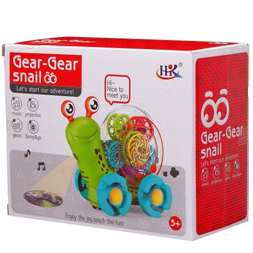 Игрушка Junfa Улитка электромеханическая зеленая движение-свет-звук фото 4