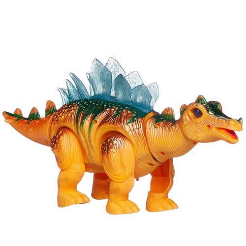 Динозавр Junfa Стегозавр, электромеханический, откладывает яйца, свет, звук фото 5