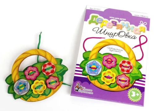 шнуровка деревянная цветочное лукошко Шнуровка деревянная Цветочное лукошко