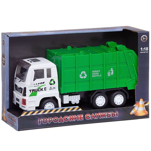 машинка abtoys спецтехника мусоровоз, инерционная 1:18 фото 4 Машинка Abtoys Спецтехника Мусоровоз, инерционная 1:18 фото 4