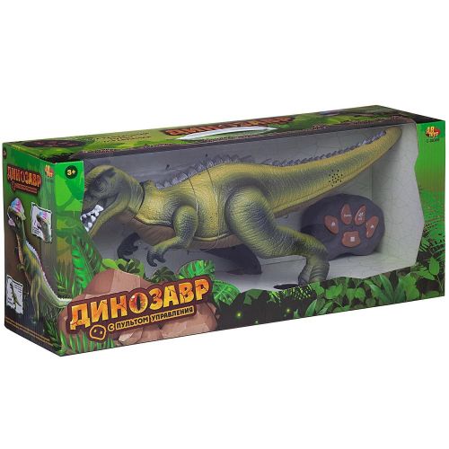 Интерактивная игрушка ABtoys Динозавр на радиоуправлении, движение, световые и звуковые эффекты 43х15 см фото 4