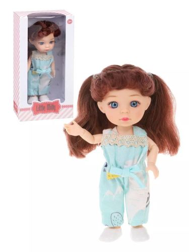 Кукла 15 см в голубом комбинезоне 91033-J