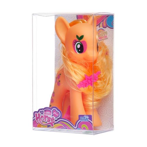 Пони с аксессуарами 15,5х9см, ЖЕЛТАЯ, в прозрачной коробочке фото 4