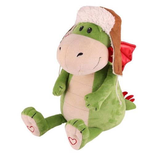 мягкая игрушка дракон гарольд в ушанке, 30 см Мягкая игрушка Дракон Гарольд в ушанке, 30 см