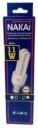 Лампа Nakai NE 2U-mini 11W/833 цоколь E14