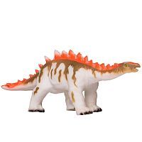 Фигурка Junfa динозавра большая (из мягкого материала) бело-оранжевая - Стегозавр