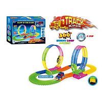 Игр.набор Автотрек, свет, в комплекте: предметов 139шт., эл.пит.ААА*2шт.не вх. в комплект, коробка