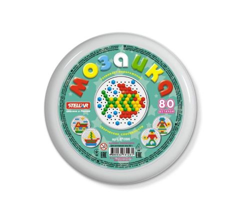 Мозаика STELLAR круглая, d13мм, 80 деталей
