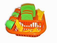 Набор посуды на 4 персоны Алиса с сушилкой 30х30х7,5 см