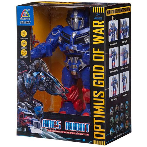 Робот Junfa Deformation Robot, синий, движение, свет, звук фото 3