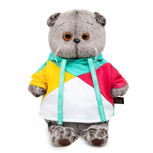 басик в разноцветной толстовке 25 см Басик в разноцветной толстовке 25 см