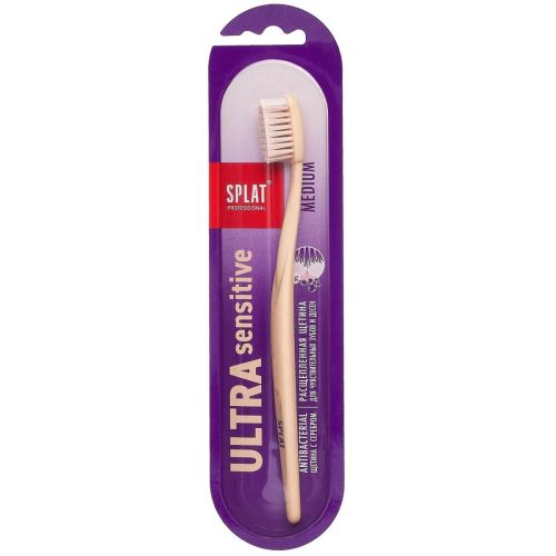 splat зубная щетка ultra sensitive средняя бежевая SPLAT Зубная щетка ULTRA SENSITIVE средняя бежевая
