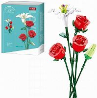 Конструктор Sluban серия Flowers: Розы и лилии, 267 деталей, полимерные материалы