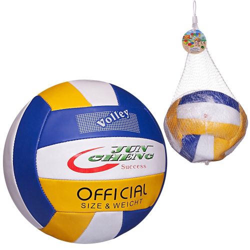 Мяч Junfa волейбольный PVC 23 см бело-желто-синий фото 2
