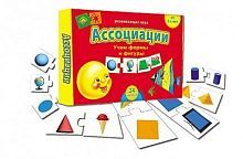 Игра настольная. Ассоциации. УЧИМ ФОРМЫ И ФИГУРЫ