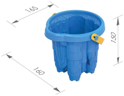 Ведро 16,5 см Нордпласт Замок в ассортименте 431787 фото 2