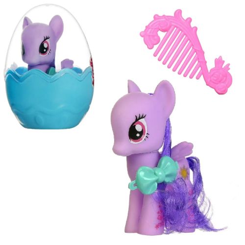 Пони Junfa фиолетовая с расческой в яйце (с бантиком)