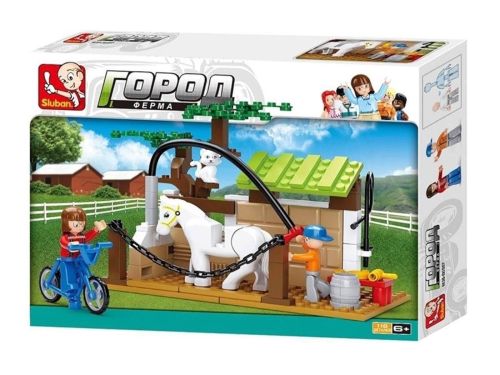 Конструктор Sluban Город Ферма На конюшне 110 деталей фото 2