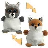 Перевертыши. Лиса/Енот 16 см. игрушка мягкая