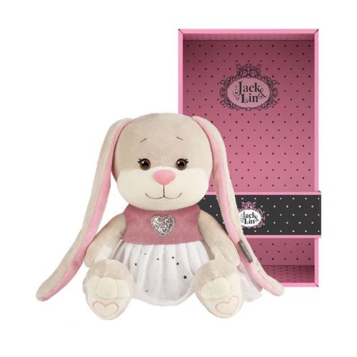 Зайка в Белой Юбочке со Звездочками, 20 см