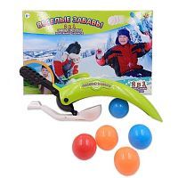 Набор для игры со снежками и мячами 2 в 1 "Веселые забавы", 2 цвета в ассортименте (зеленый, голубой)