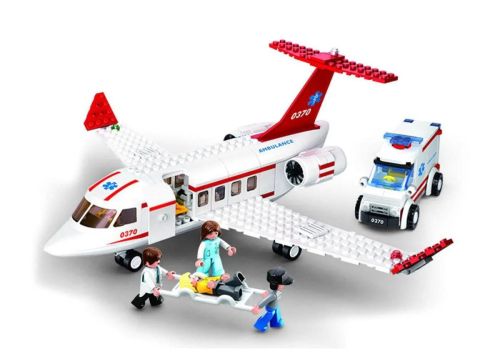 Конструктор Sluban Авиация Самолет скорой помощи, 335 деталей фото 3