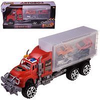 Спецтехника. Автовоз с четырьмя легковыми машинками