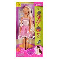 Кукла Defa Lucy В салоне красоты в розовом платье 29 см