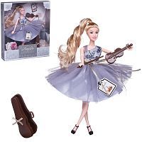 Кукла ABtoys "Роскошное серебро" со скрипкой, светлые волосы 30см